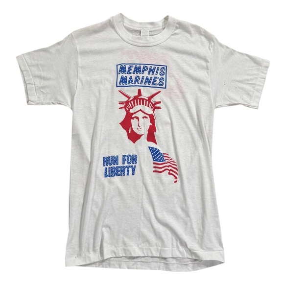 Vintage Nike Memphis Marines Run For Liberty T Shirt (Size L) - Picture 1 of 5
